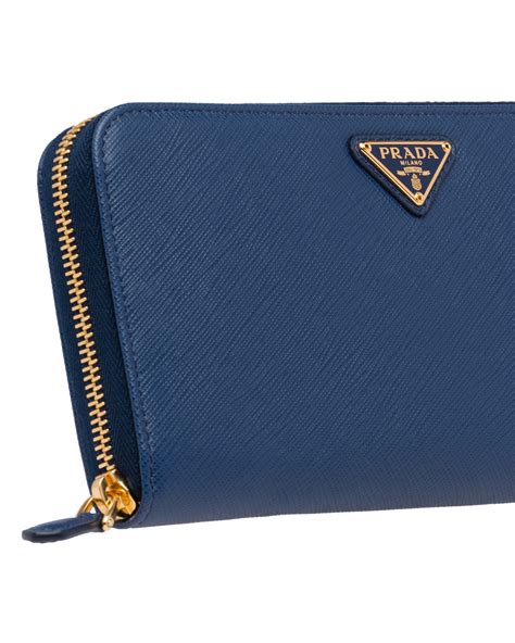 prada saffiano wallet bluette|prada saffiano wallet price.